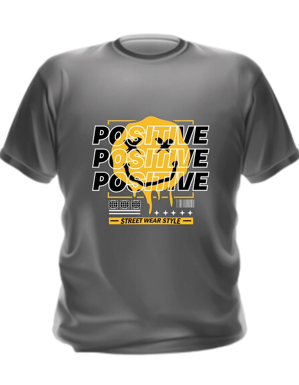 8 Grey T Shirt Positive