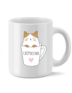 Catpuccino White Mug