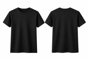 Black T-shirt front and back