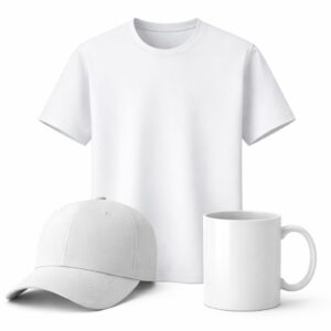 White T Shirt + Cap+ Mug